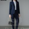 Ensemble Femme Bleu Élégant (Veste + Pantalon) – Style Chic et Professionnel