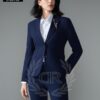 Costume femme élégant bleu marine – Ensemble tailleur professionnel
