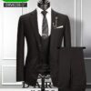 Costume homme 3 pièces noir élégant – Style classique et professionnel