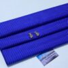 Tissu costume premium bleu rayé – Coupon 3 mètres pour confection élégante