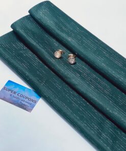 Tissu costume premium vert brillant – Coupon 3 mètres pour confection élégante