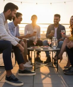 Chaussure Homme Gris & Noir – Style Moderne Élégant Premium