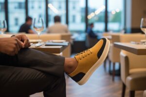 Chaussures Homme Jaune & Noir Premium – Style Moderne & Confort Urbain