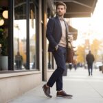 Chaussure Homme Marron Semelle Blanche – Élégance Moderne Premium