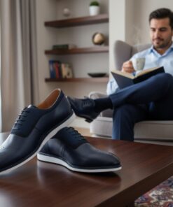 Chaussure Homme Classique Noir – Élégance Premium à Lacets