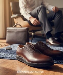Chaussure Homme Marron Premium – Style Élégant Texture Luxe
