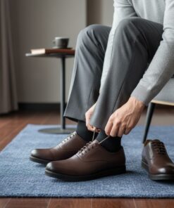 Chaussure Homme Marron Classique – Élégance Premium à Lacets