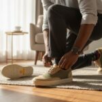 Chaussure Homme Beige & Vert – Style Moderne Élégant Premium