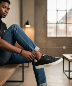 Chaussures Homme Noir Premium – Style Luxe & Élégance Moderne