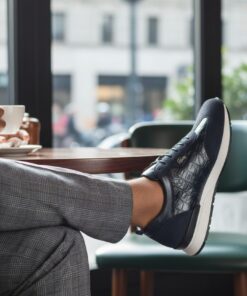 Chaussure Homme Bleu Premium – Style Moderne Texture Luxe