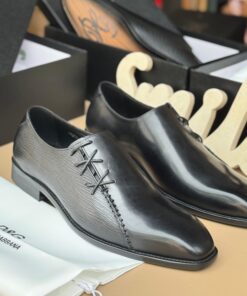 Chaussures Homme Luxe Noir Premium – Cuir Élégant Couture