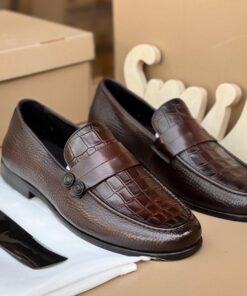 Mocassin Homme Luxe Marron Crocodile – Style Élégance Premium