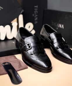 Chaussures Homme Luxe Noir Boucle – Style Business Élégance