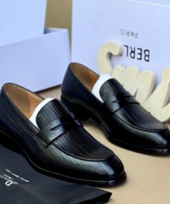 Mocassin Homme Luxe Noir Premium – Élégance Moderne