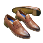 Mocassin Homme Marron Texturé – Élégance Moderne & Style Unique