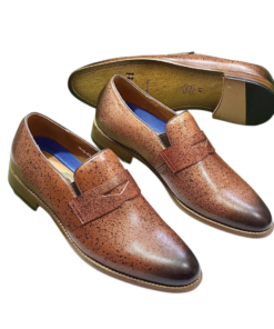 Mocassin Homme Marron Texturé – Élégance Moderne & Style Unique