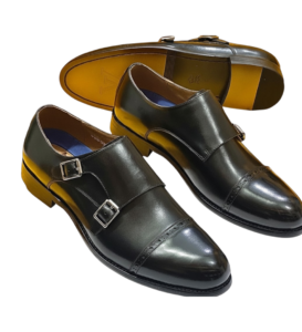 Chaussure Homme Double Boucle Luxe – Élégance Classique & Finition Premium