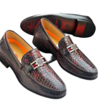 Chaussures Homme Premium Texture Croco – Élégance Signature