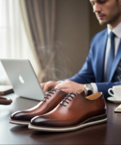 Chaussures Homme Oxford Marron Patiné – Élégance Classique Moderne