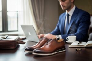 Chaussures Homme Oxford Marron Patiné – Élégance Classique Moderne