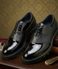 Chaussures Homme Oxford Noir Brillant – Élégance Classique Premium