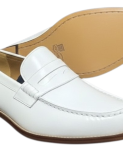 Mocassin Homme Blanc Premium – Élégance Classique Luxe