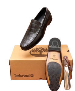 Chaussures Homme Noires Élégantes – Mocassins Texture Croco Premium