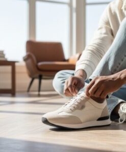 Chaussures Homme Premium Blanc & Beige – Style Élégant & Confort Moderne