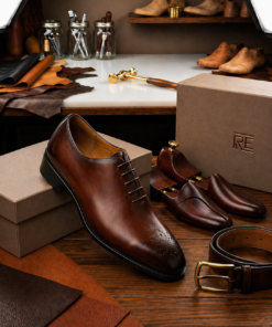 Chaussure Homme Luxe Marron – Élégance Classique Premium