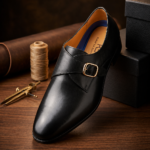 Chaussure Homme Luxe Roberto Cavalli Monk Strap Noir – Élégance Premium