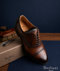 Chaussure Homme Luxe Berluti Paris Marron – Élégance Oxford Premium