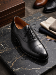 Chaussure Homme Luxe Noir – Oxford Élégance Premium