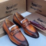 🤎 Mocassins Homme Luxe – Marron Patiné Élégant