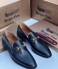 🖤 Mocassins Homme Luxe – Élégance Métallique Noir