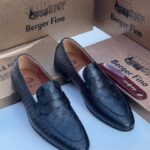 🖤 Mocassins Homme Luxe – Noir Motif Signature