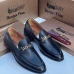 🖤 Mocassins Homme Luxe – Noir Motif Signature