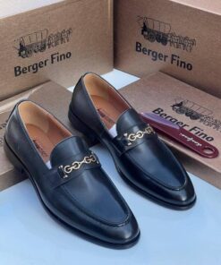 🖤 Mocassins Homme Luxe – Noir Motif Signature