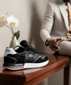 🏷️ Chaussure Homme Premium – Noir Lacoste Style Élégant & Urbain