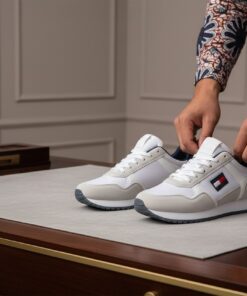 🏷️ Chaussure Homme Sport Chic Premium – Élégance Blanche & Style Moderne