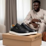 🖤 Sneakers Homme Premium – Noir Texturé Élégance Moderne