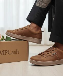 🤎 Sneakers Homme Premium – Marron Style Urbain