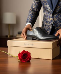 Chaussure Homme Luxe Noir Texturé – Semelle Rouge Premium