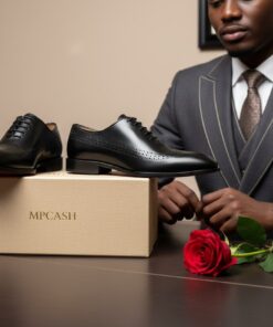 Chaussure Homme Luxe Noir Classique – Semelle Rouge Signature