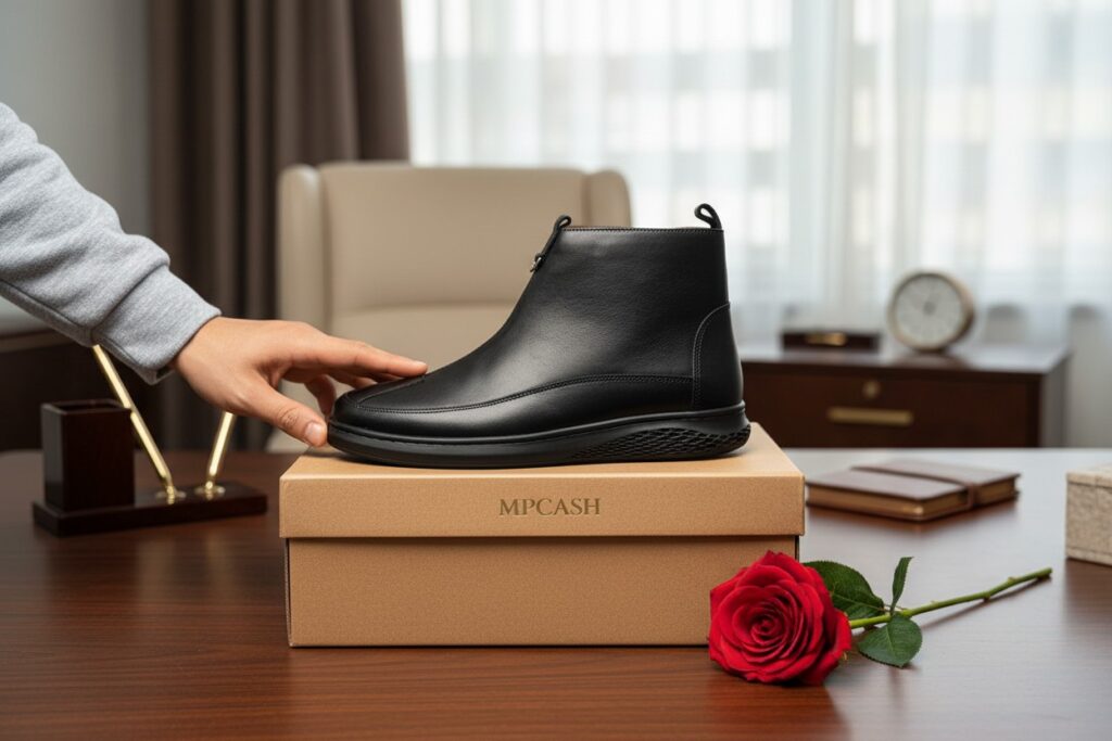 Bottines Homme Luxe Noir – Élégance Moderne & Confort Premium