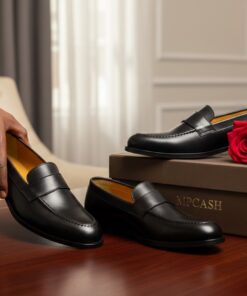 Chaussures Homme Luxe Noir – Mocassin Classique Premium