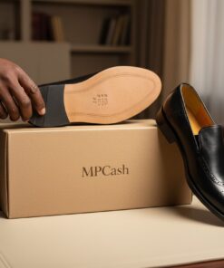 Chaussures Homme Luxe Noir – Mocassin Classique Sans Lacets