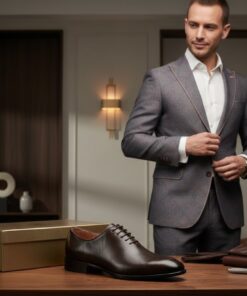 Chaussure Homme Luxe Style Roberto Cavalli – Élégance Marron Moderne