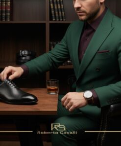 Chaussure Homme Luxe Roberto Cavalli – Élégance Noire Moderne