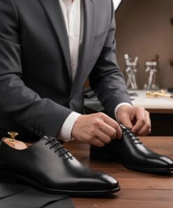 Chaussure Homme Luxe Noir – Élégance Classique Premium