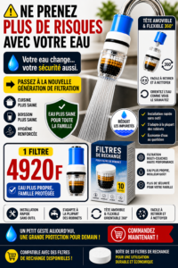 Filtre à eau robinet – Nouvelle génération | Eau plus propre & plus saine